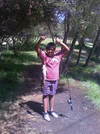 Pescar en el lago